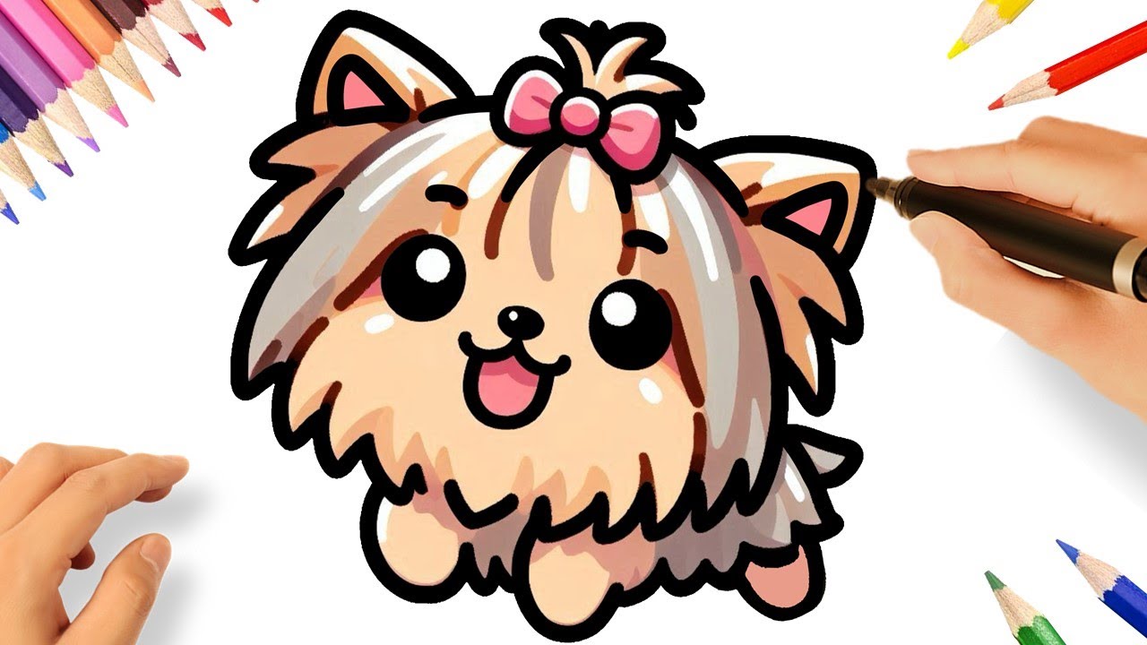 COMO DESENHAR um CACHORRINHO YORKSHIRE FÁCIL🐾