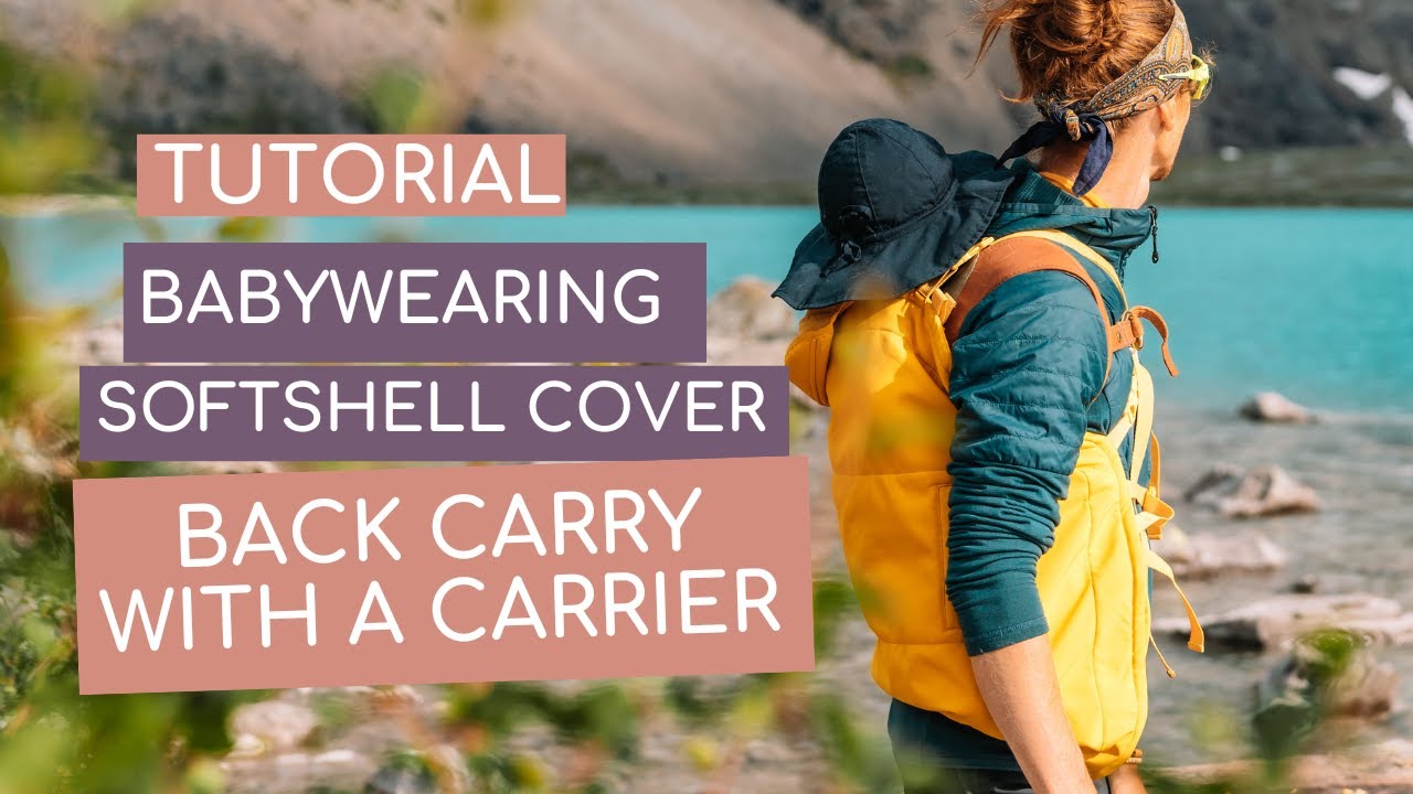 R&uuml;ckentragen mit dem Softshell-Tragecover von mamalila mit Tragehilfe