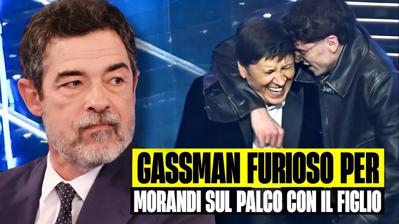 SANREMO 2026, ALESSANDRO GASSMAN FURIOSO PER MORANDI SUL PALCO CON IL FIGLIO: 