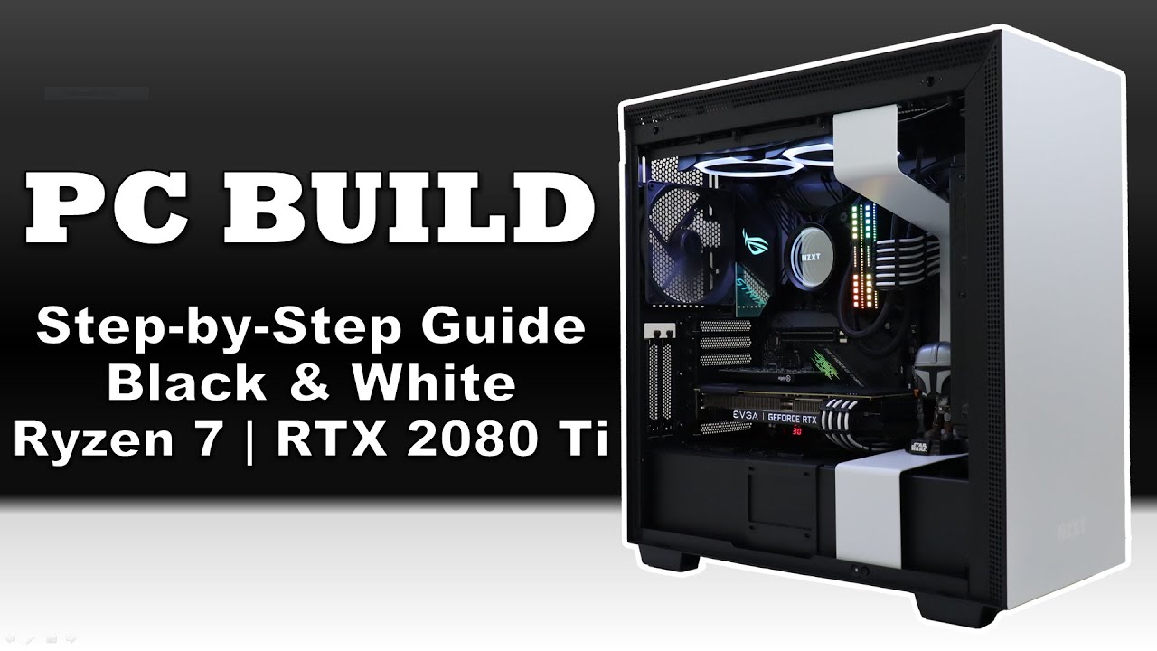 Gaming PC Build 2021 - Step-by-Step - Simple black/white | Chilled | NZXT H710i