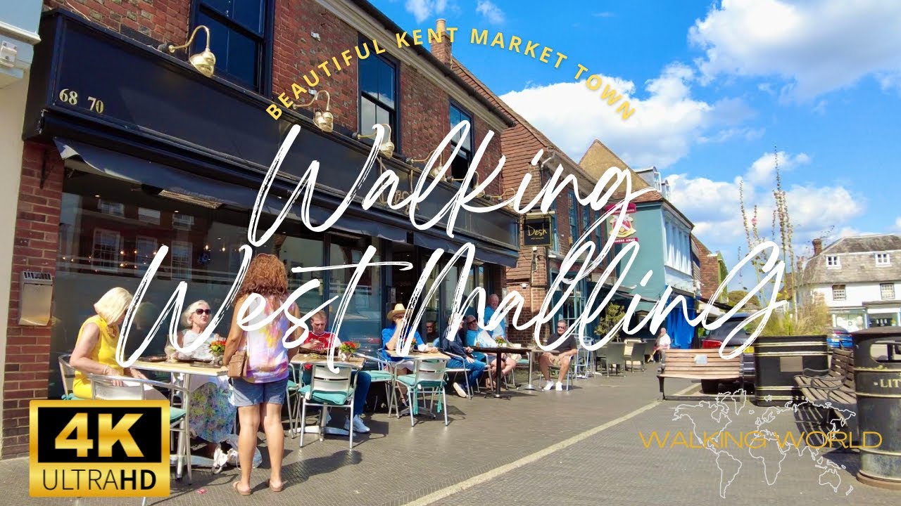 Walking West Malling 4K HD | Beautiful Kent Market Town | August 2022