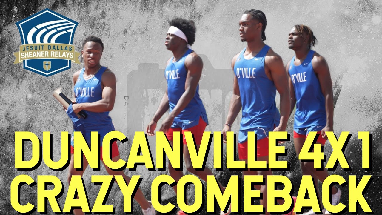 Georgia signee Brayden Williams leads crazy 4x1 comeback at Jesuit Sheaner Relays | Duncanville HS
