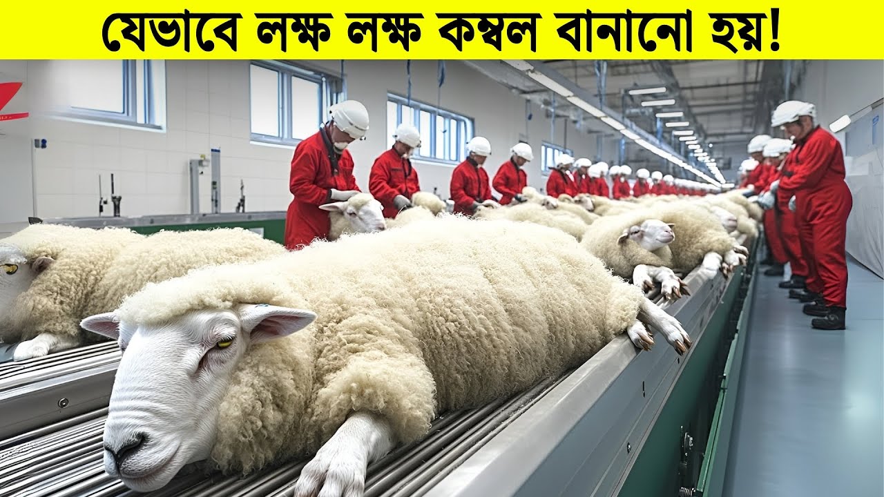 দেখুন কিভাবে ভেড়া দিয়ে লক্ষ লক্ষ কম্বল তৈরি করা হয়! Inside Sheep Blanket Factory