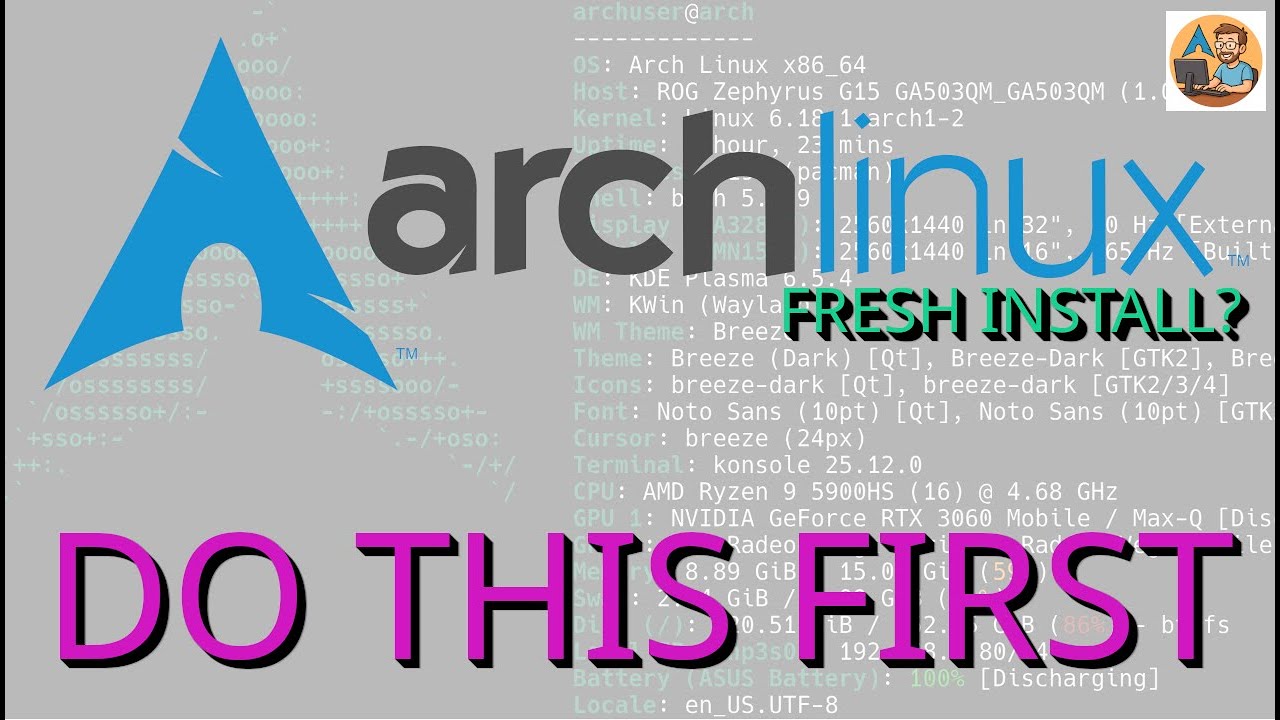 My First Steps After a Clean Install of Arch Linux