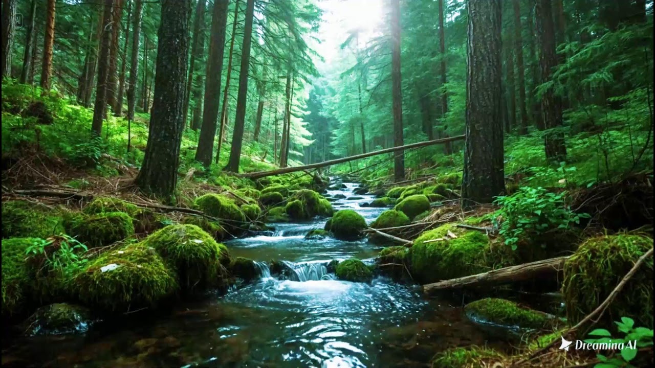 Forest Stream Sounds, Beautiful Birds Chirping, 8 hours Nature Sounds for Sleeping
