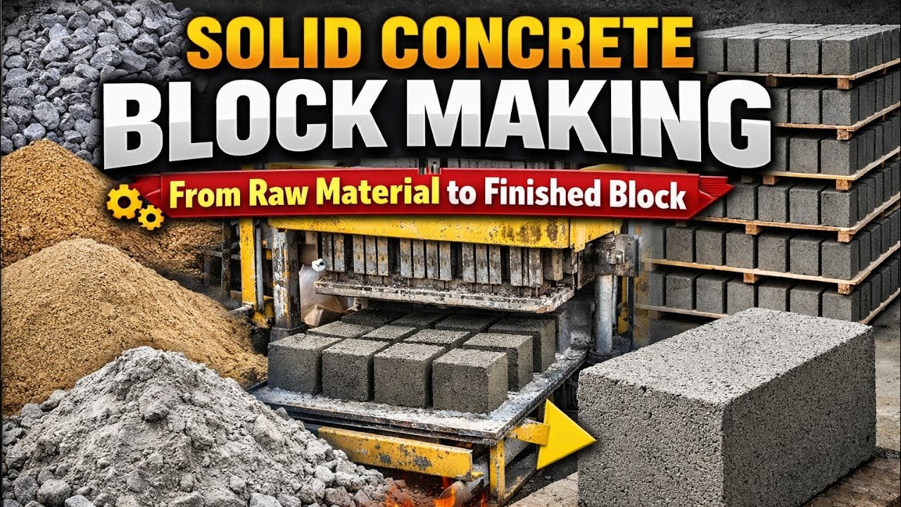 The Perfect Mix Ratio for Strong Concrete Blocks (6-Inch & 4-Inch) #gokakbricksandblocks 