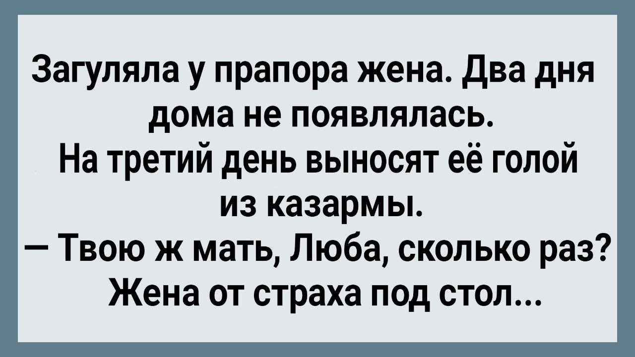 Как у Прапорщика в Части Жена Загуляла! Сборник Свежих Анекдотов! Юмор!