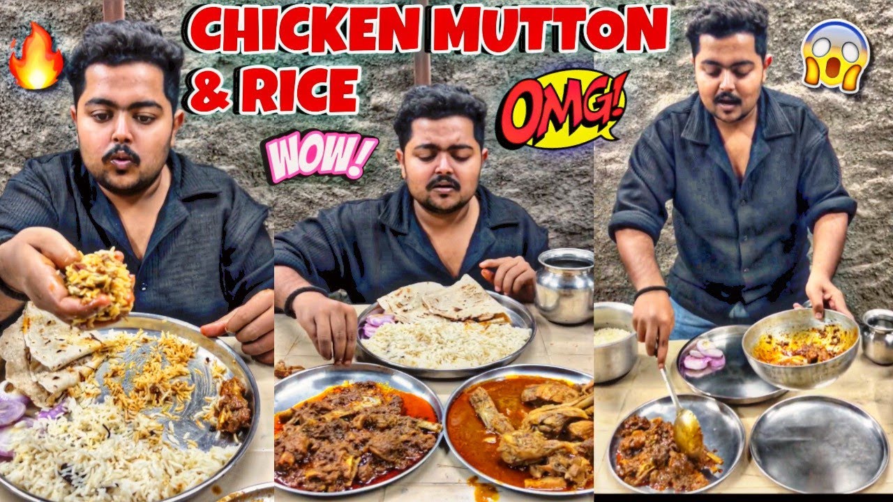 Chicken & Mutton Masala Eating Challenge 🥵😋|Kanda Lovers