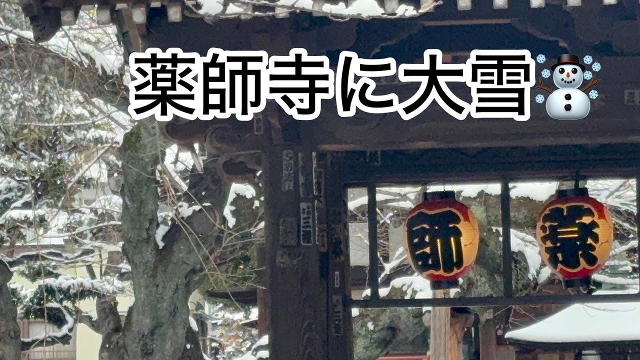 薬師寺に大雪☃️