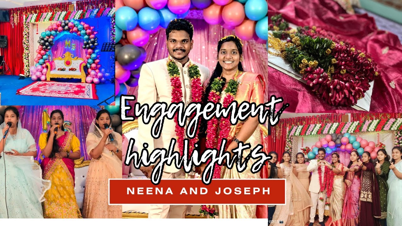 Engagement highlights of Neena and Joseph 💍 💍 | #christianengagement #pentecostal #engaged #family
