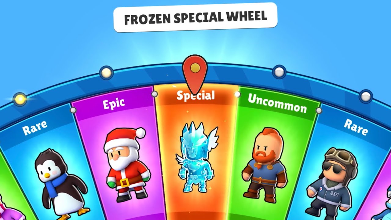 FROZEN SPECIAL WHEEL ❄️ FROZEN VALKYRIE STUMBLE GUYS LUCKY SPIN 💸 GEMS GIVEAWAY 💎