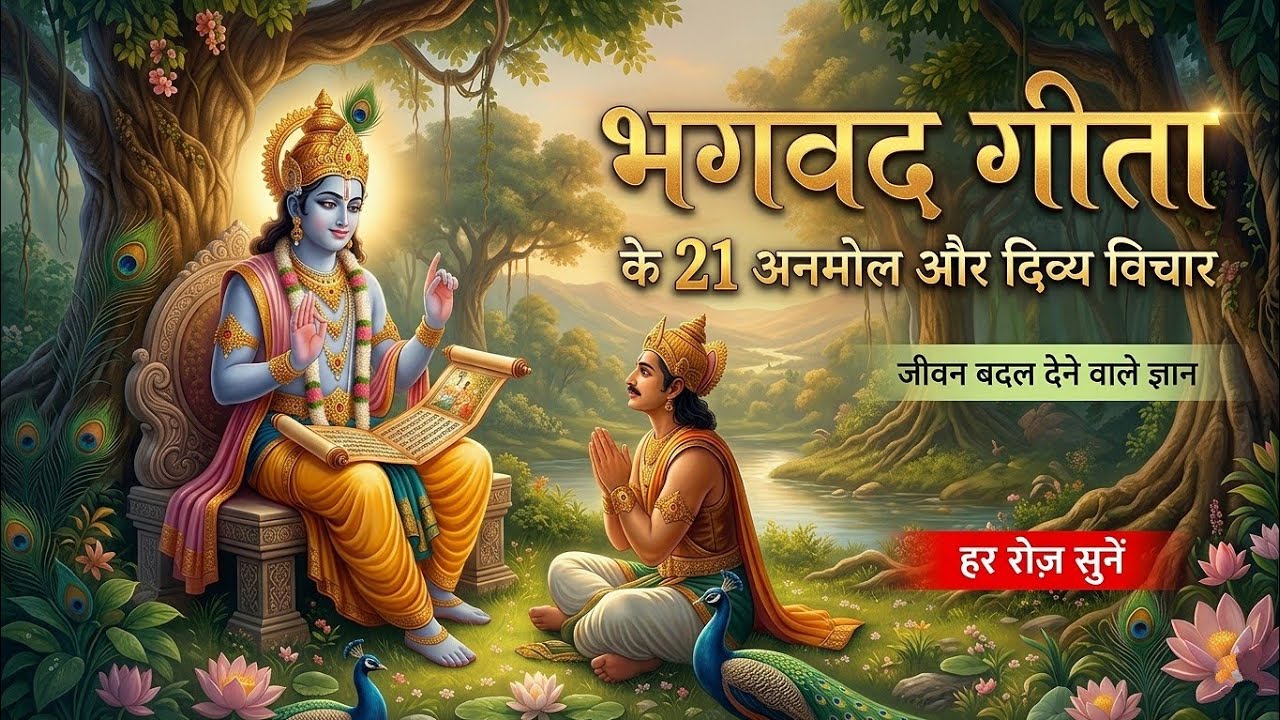 भगवत गीता के 21 अनमोल और दिव्य विचार|Lord Krishna Motivational Speech|Daily Gita Gyan #BhagavadGita