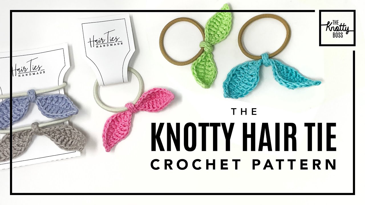 Easy Crochet Hair Tie Tutorial  /  The Knotty Hair-tie crochet pattern / Simple crochet how to
