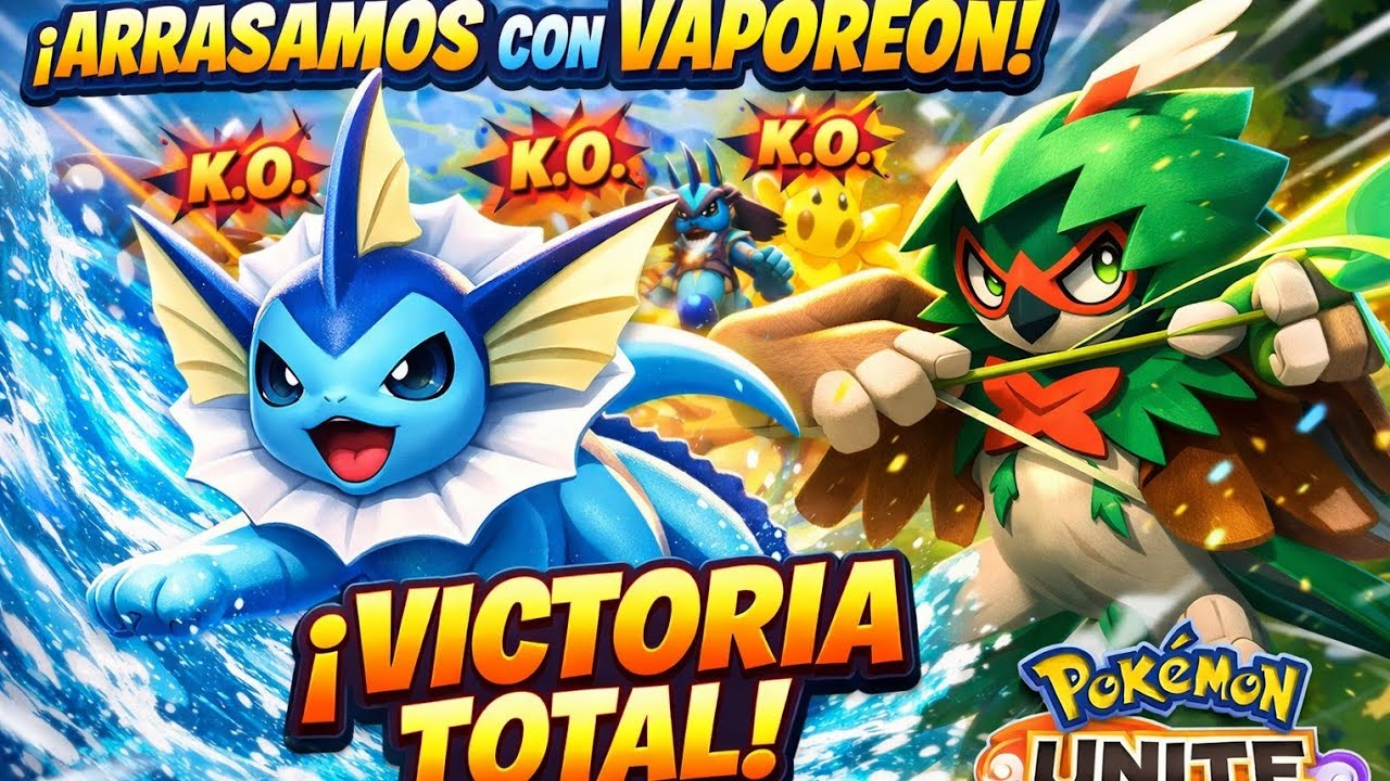“VAPOREON IMPARABLE 🔥 | Pokémon Unite”