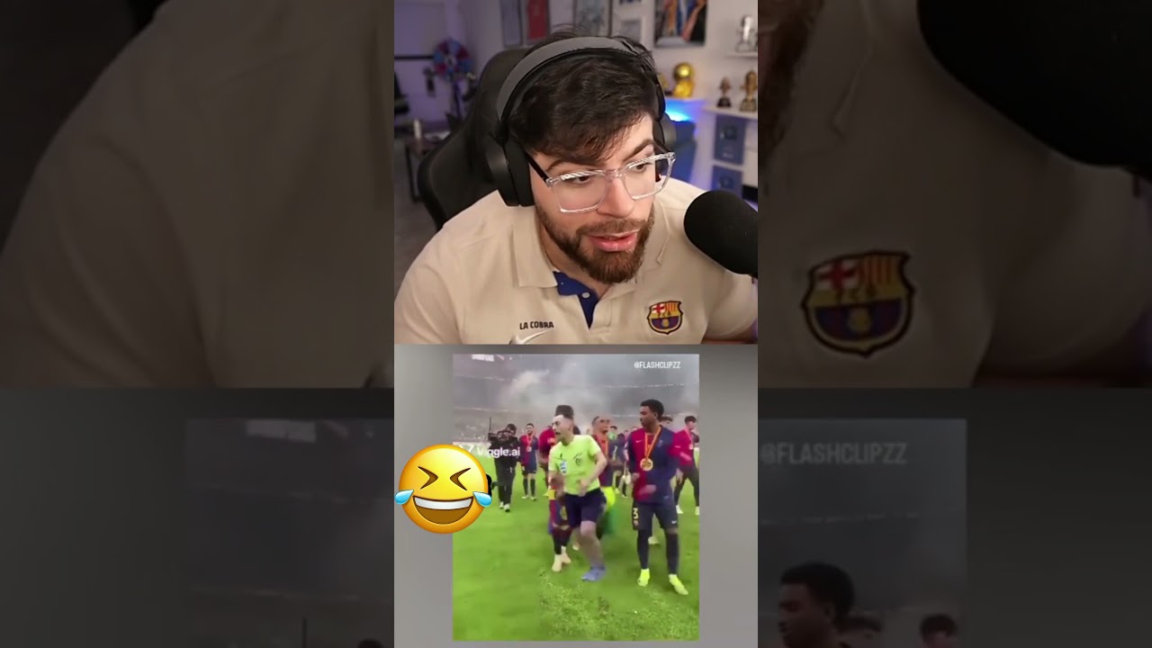 LA COBRAAA REACCIONA AL ARBITRO FESTEJANDO CON EL BARCELONA  #shorts    #lacobraaa   #davooxeneize