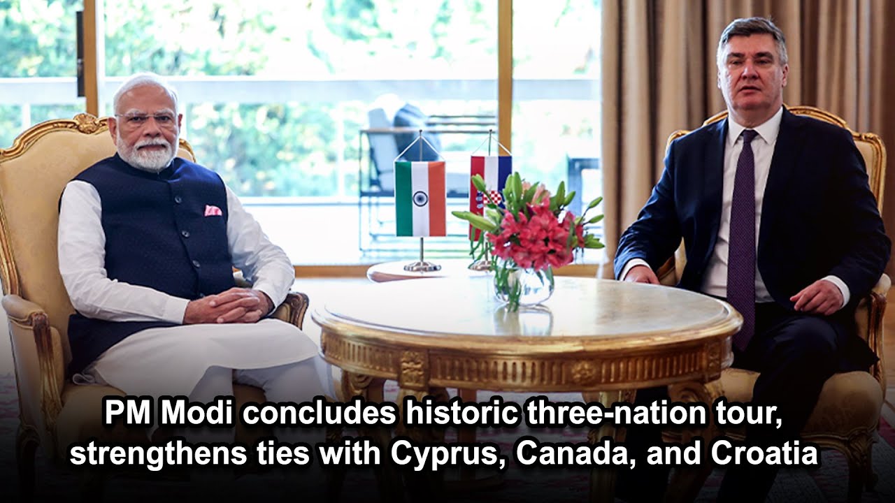 PM Modi concludes historic three-nation tour, strengthens ties with Cyprus, Canada, and Croatia