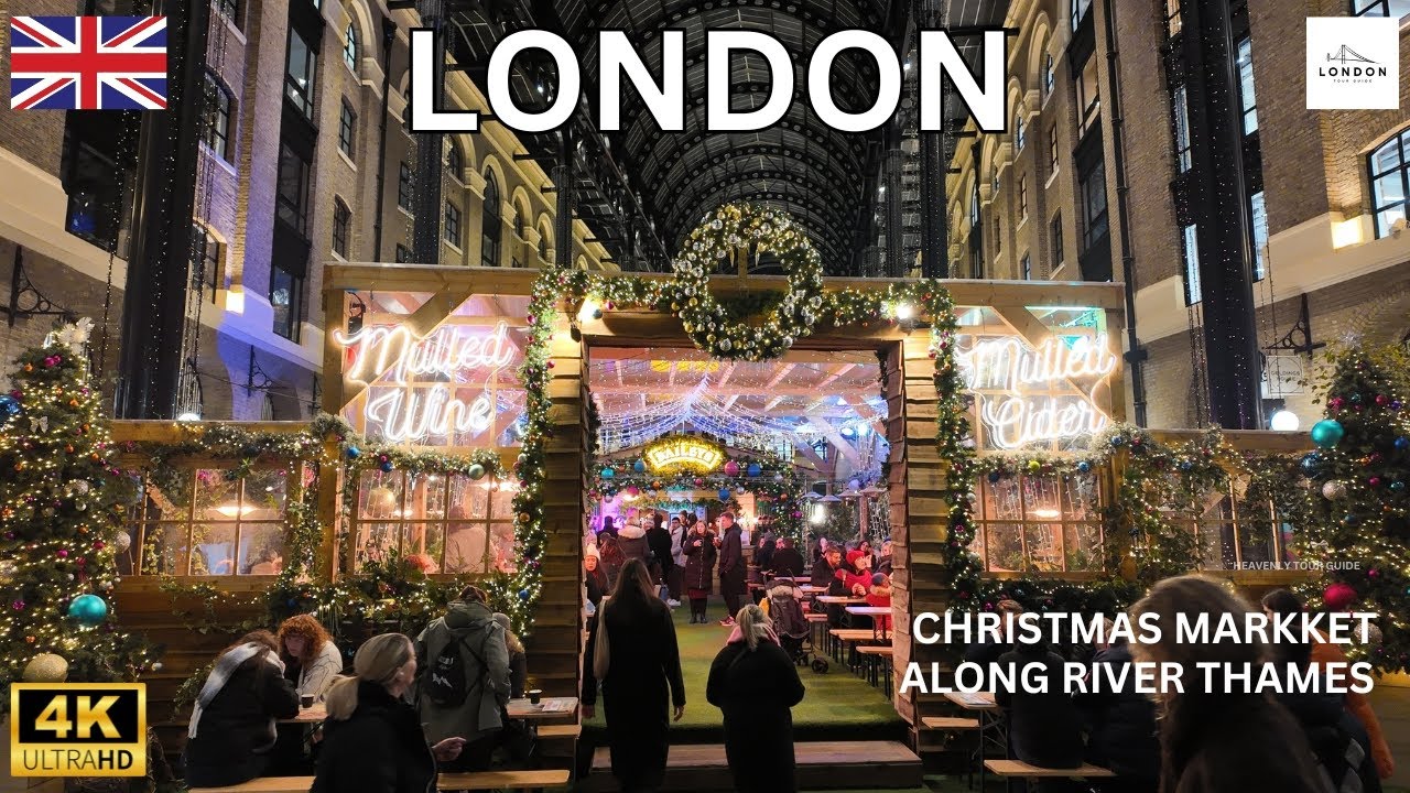London's 🇬🇧 Christmas🎄Market By The River 2024 | Walking Tour of Tower Bridge & River Thames