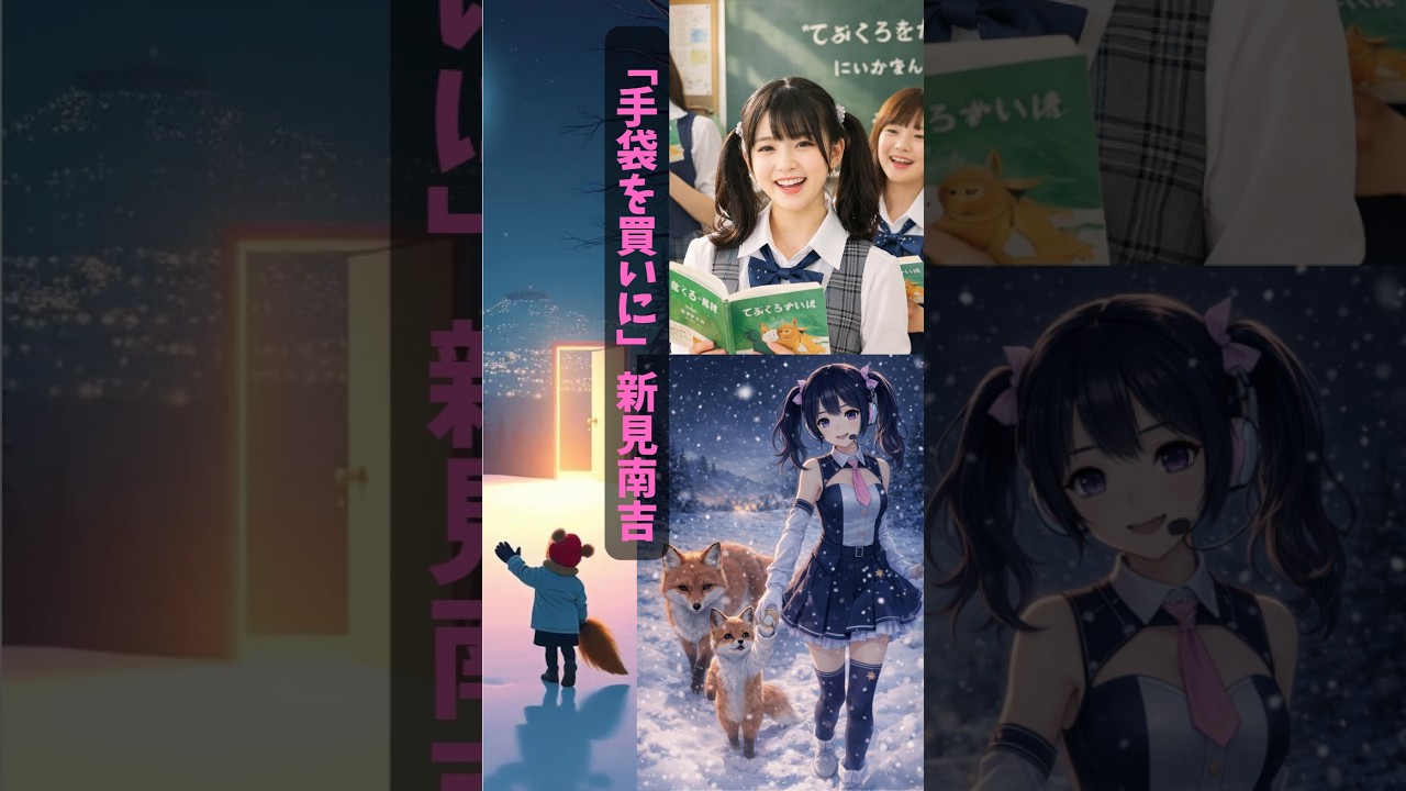 「手袋を買いに」新見南吉　AI朗読　3部作まとめ  #朗読  #suno  #音楽  #音読  #オリジナル曲