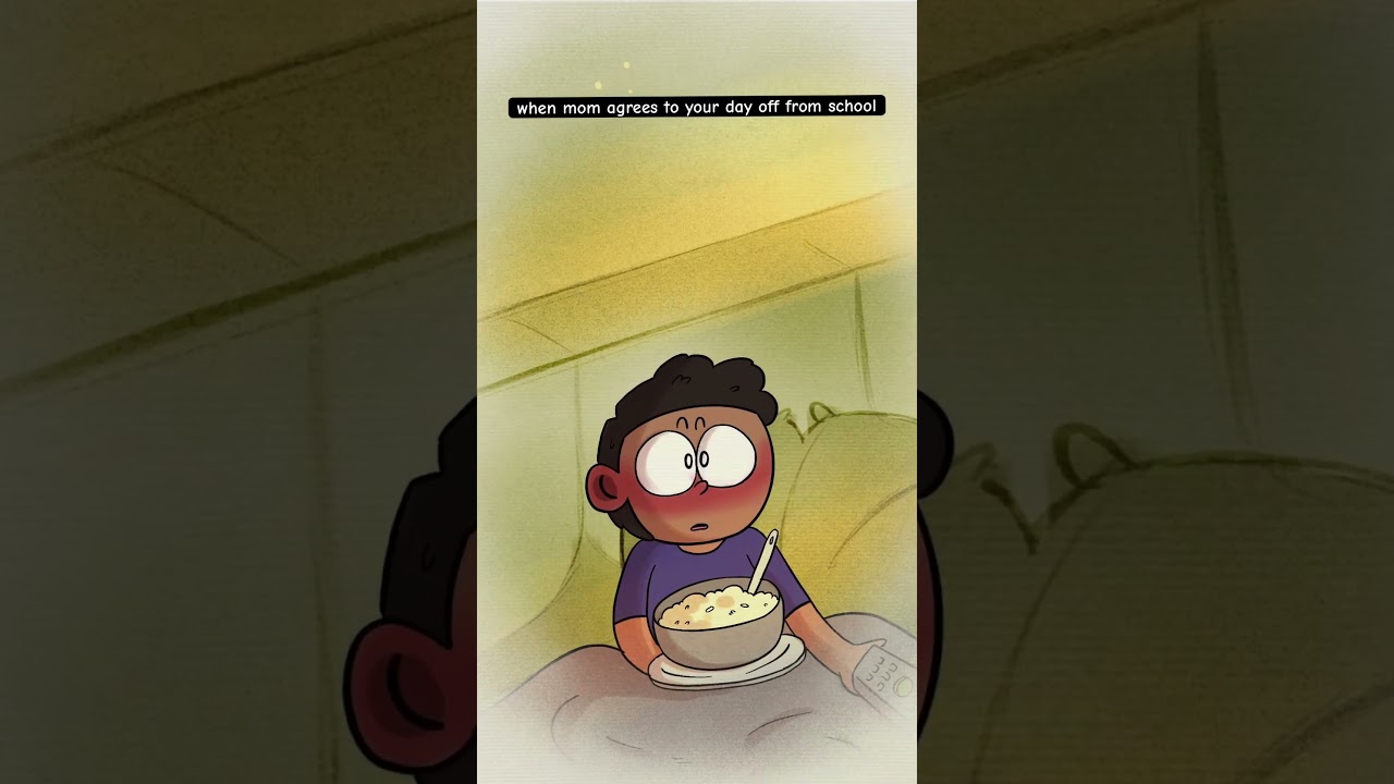 that day off from school 🥺🩷 #animatedshorts #indiannostalgia #schoolmemories