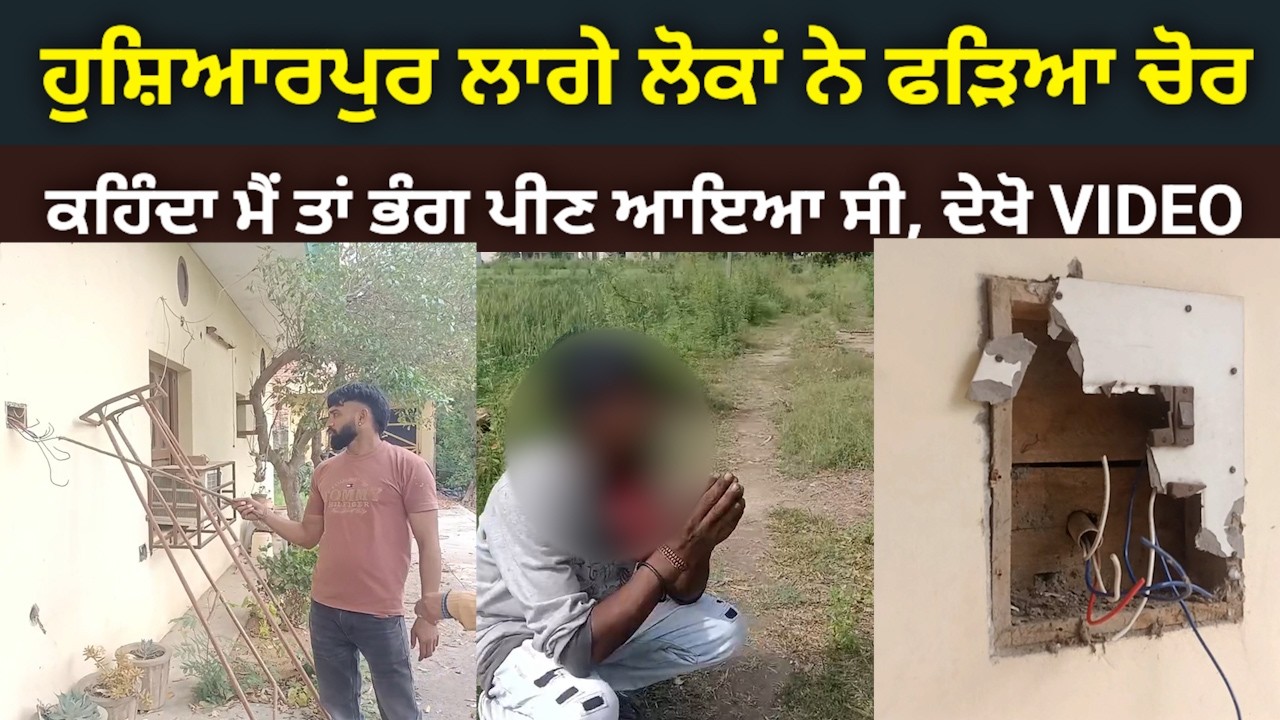 ਹੁਸ਼ਿਆਰਪੁਰ ਚਿੰਤਪੂਰਨੀ ਰੋਡ 'ਤੇ ਲੋਕਾਂ ਨੇ ਫੜਿਆ ਚੋਰ, ਕਹਿੰਦਾ ਮੈਂ ਚੋਰੀ ਕਰਨ ਨਹੀਂ ਭੰਗ ਪੀਣ ਆਇਆ ਸੀ