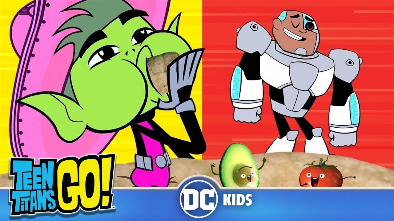 Teen Titans Go! KARAOKE | Burger vs. Burrito | @dckids