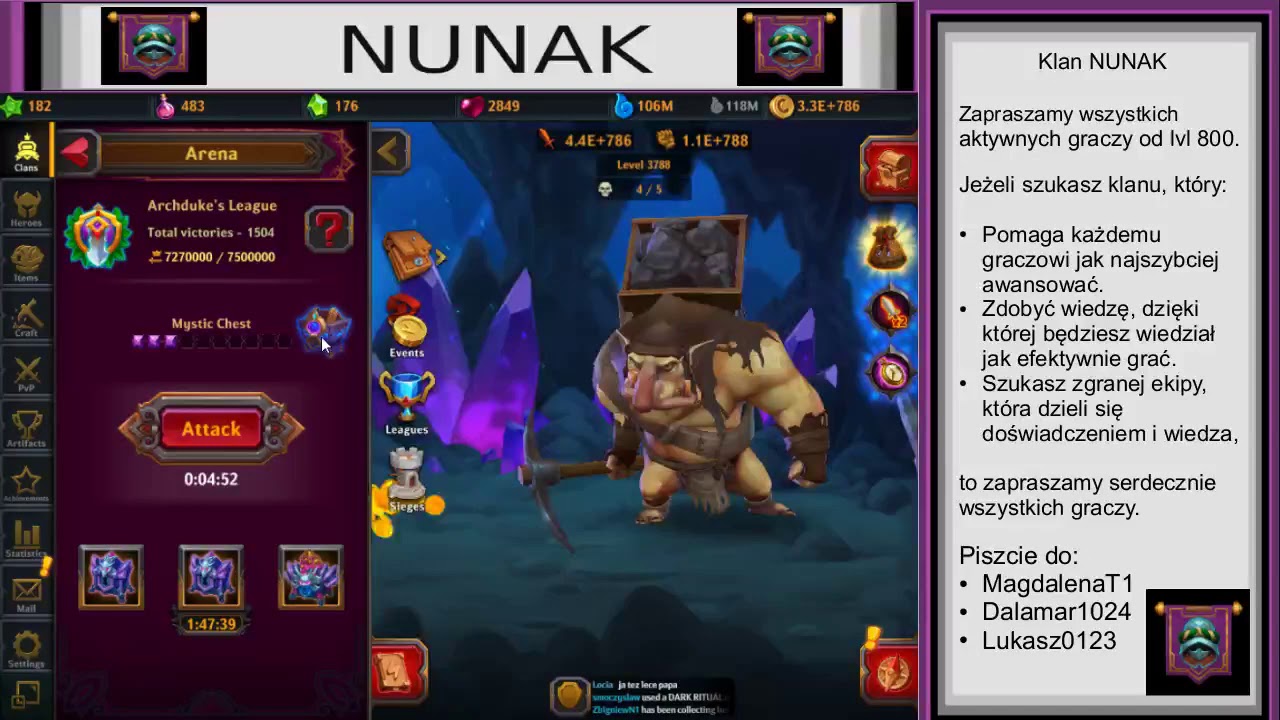 Dungeon Crusher Poradnik jak szybko wbić wysoki poziom na początku gry.
