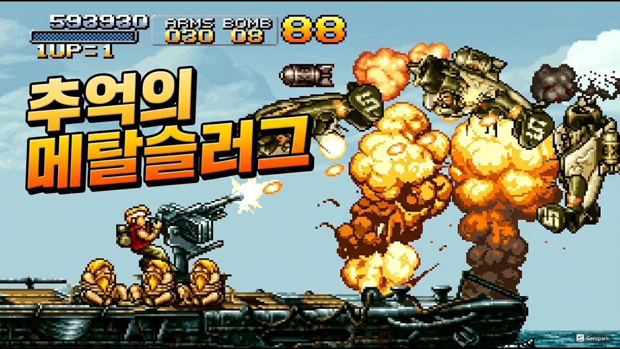 [메탈슬러그 1 - METAL SLUG 1] 원코인 클리어 영상 / 1 Coin Clear