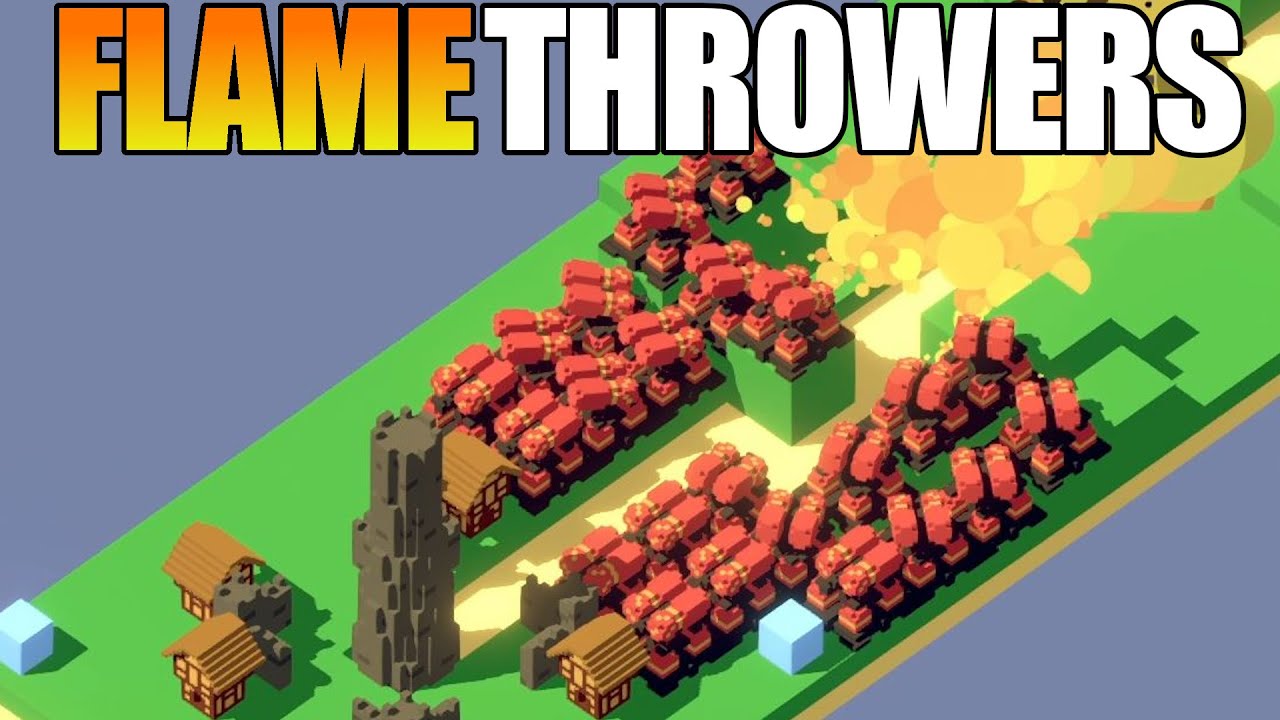 Using Flame Throwers To Defend My Tower In Rogue Tower!