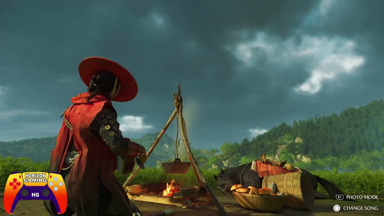 Forside Performance Trophy Achievement Guide - Play a shamisen song while camping - Ghost of Yotei