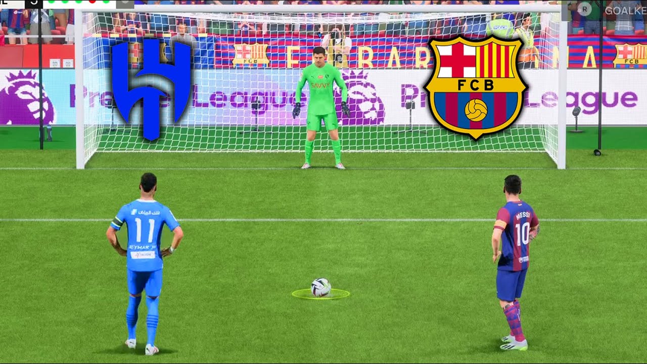 AL HILAL VS BARCELONA - RONALDO, MESSI, NEYMAR, MBAPPE, HAALAND l FC 24 PENALTY SHOOTOUT