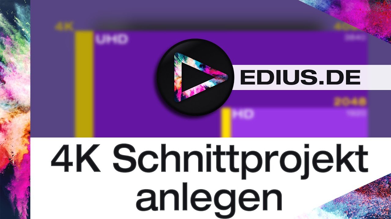 EDIUS Podcast - 4K Schnittprojekt anlegen