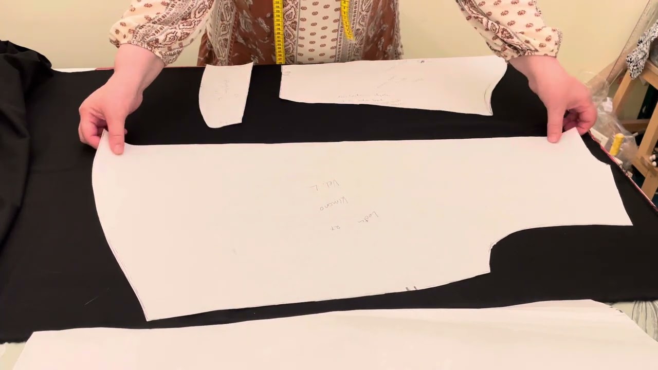 Kako se prenosi kroj na platno, krojenje laneni kimono #sivenjezapocetnike #krojenjeisivanje