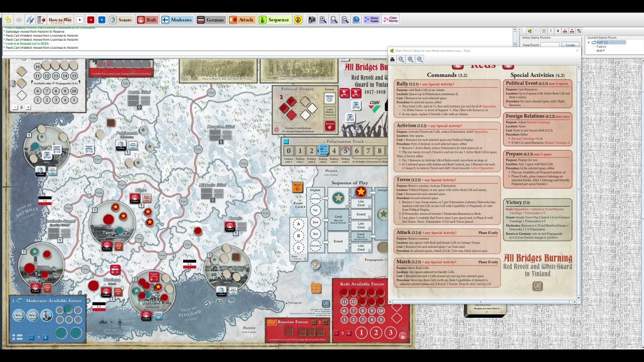 All Bridges Burning - GMT Games - 2 Player Variant