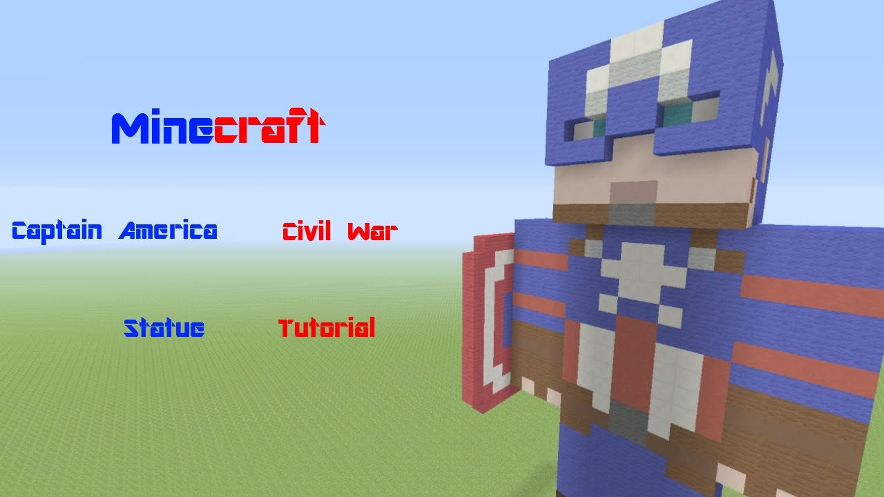 Minecraft  Captain America  (Civil War)  statue tutorial
