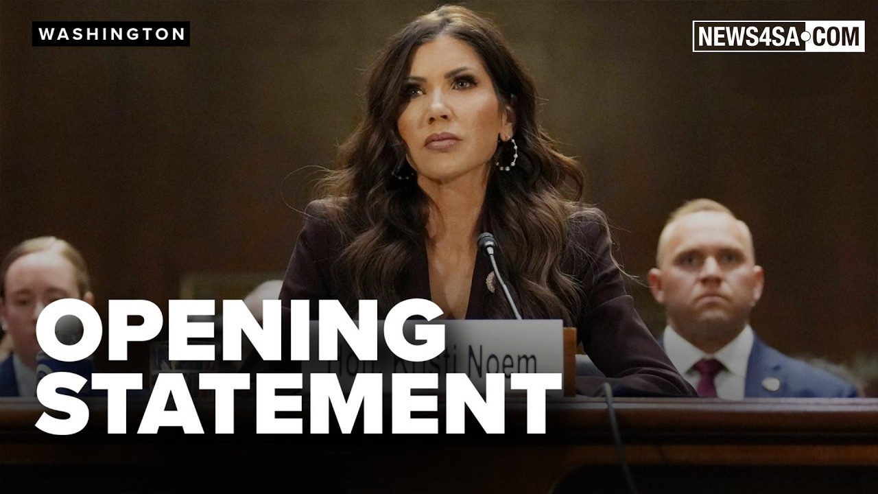 Homeland Security Sec. Kristi Noem delivers opening statement before the Senate Judiciary Committee