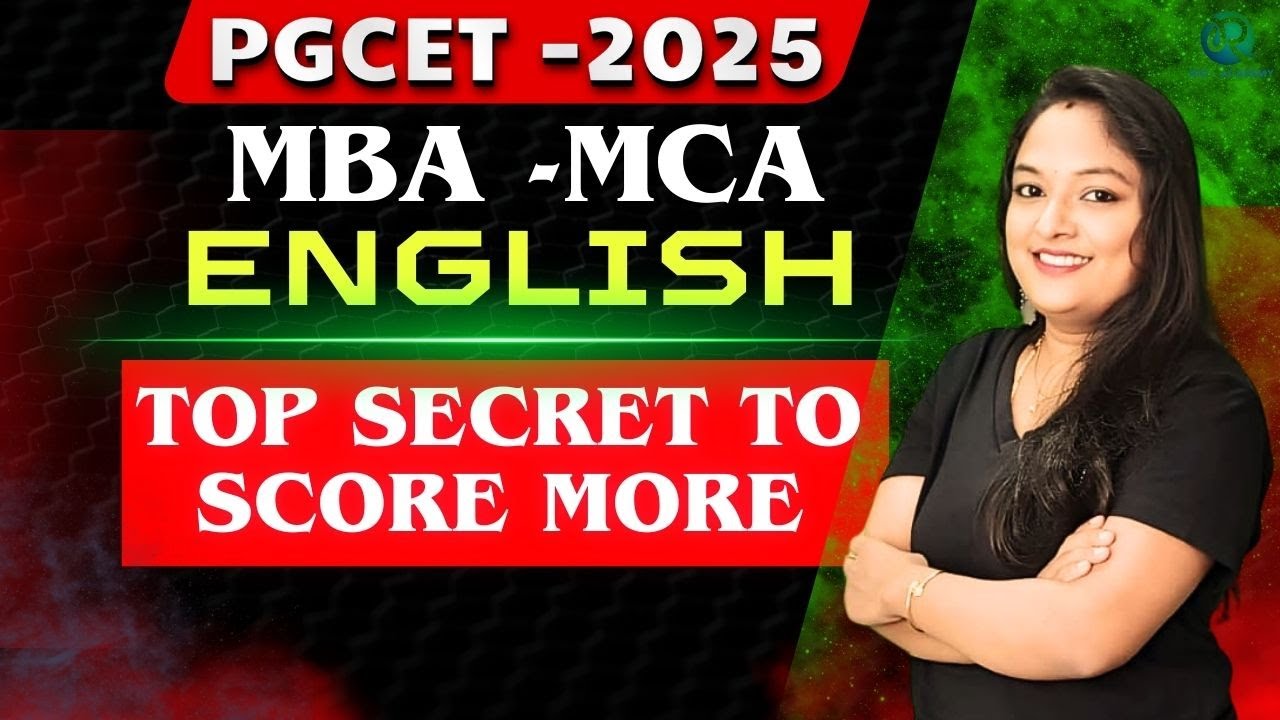 PGCET MBA - MCA 2026  English | Top Secrets to crack English 🔥 |#pgcetexam2026