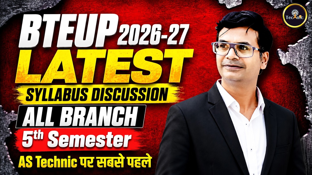 BTEUP 2026-27 Latest Syllabus OUT 🔥 | 5th Semester All Branch | सबसे पहले AS Technic पर | #bteup