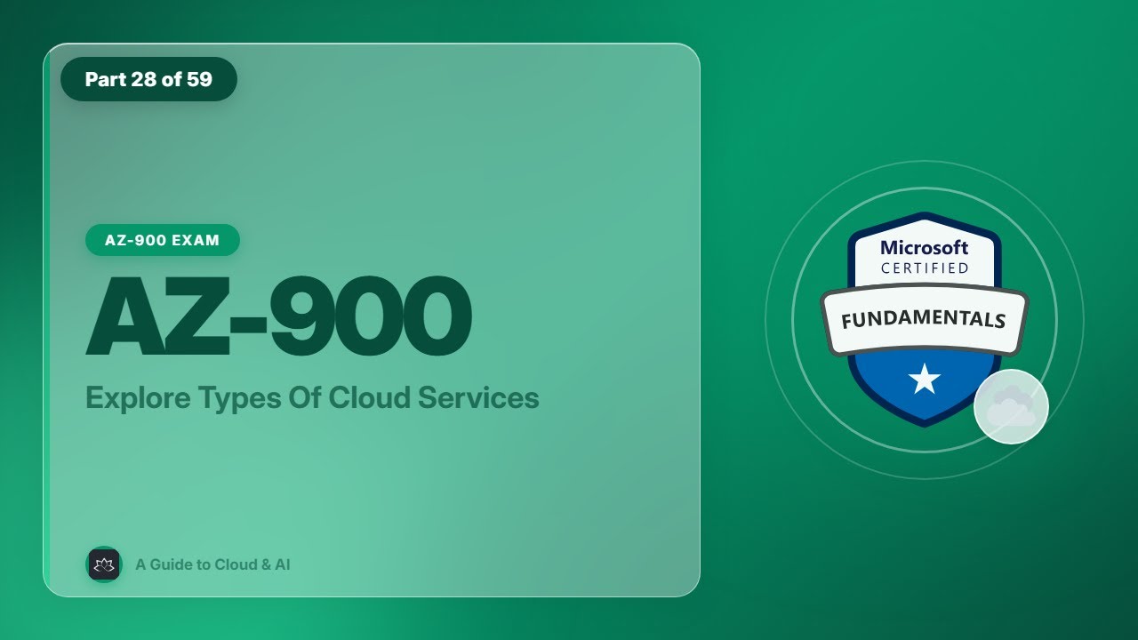 AZ-900 Exam EP 05: Explore Types Of Cloud Services