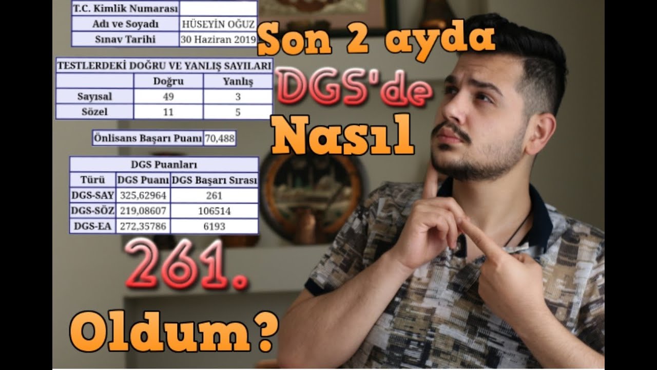 DGS E SON 45 GÜN NASIL ÇALIŞTIM 261. OLDUM AÇIKLADIM.  2020 DGS GİRECEKLER KESİN İZLESİN