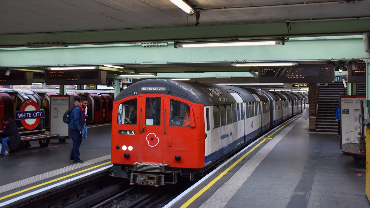 London Underground Central Line 1962 Stock RAT seen at White City & North Acton