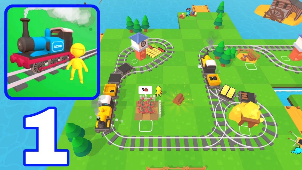 Rail Lands - Gameplay Walkthrough Part 1 - Build Rails Shape Empires (Android, iOS)