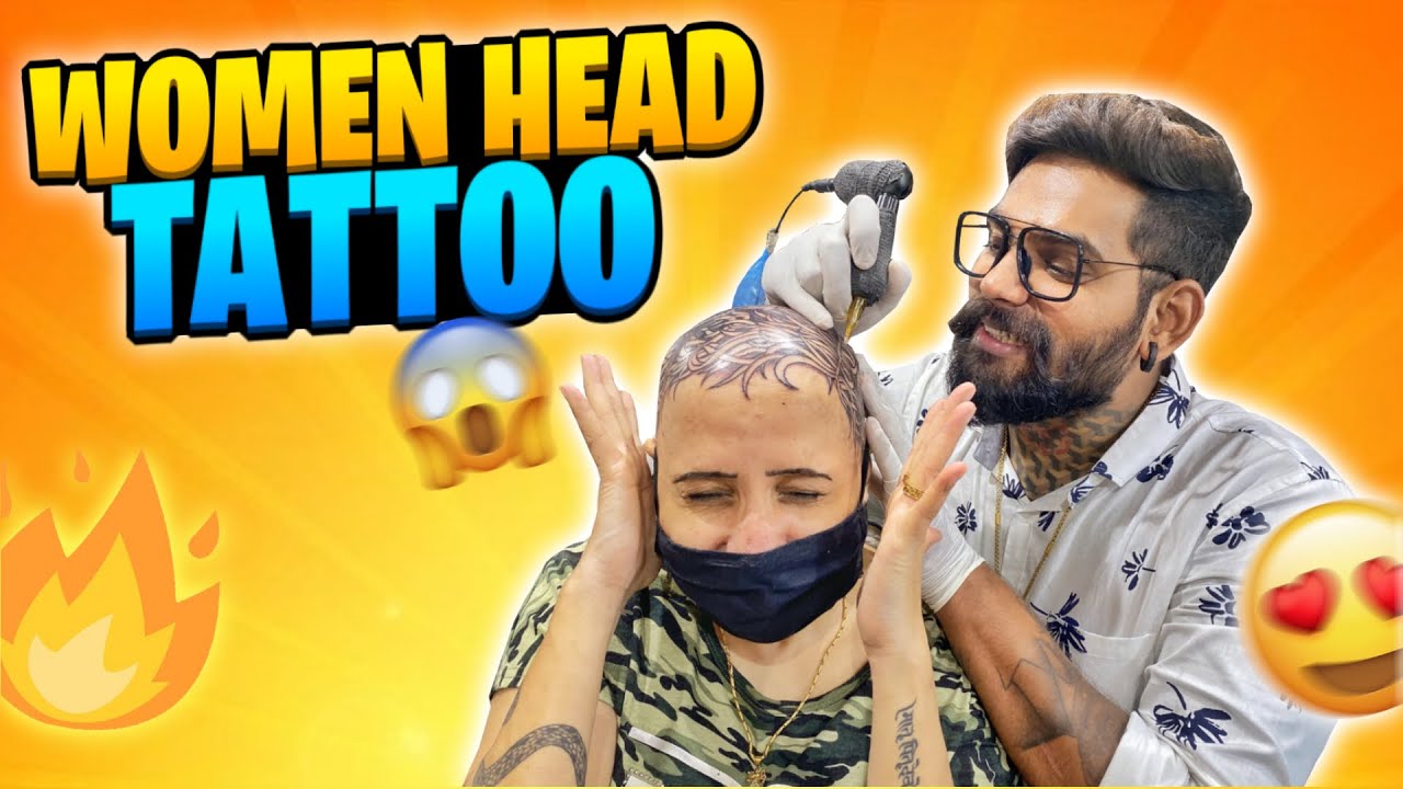 INDIA'S FIRST WOMEN HEAD TATTOO | MAHESH CHAVAN