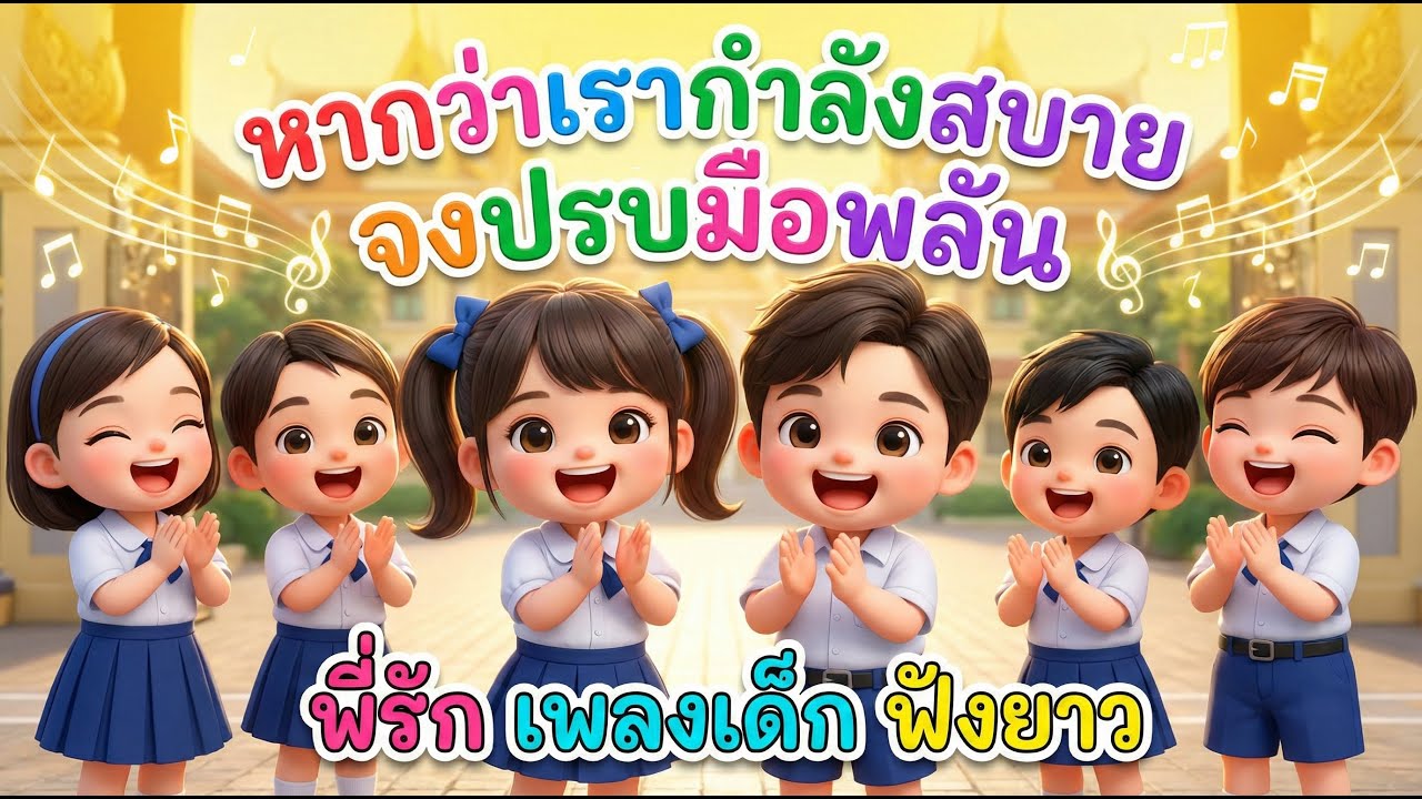 หากว่าเรากำลังสบาย จงปรบมือพลัน | พี่รัก เพลงเด็ก ฟังยาว