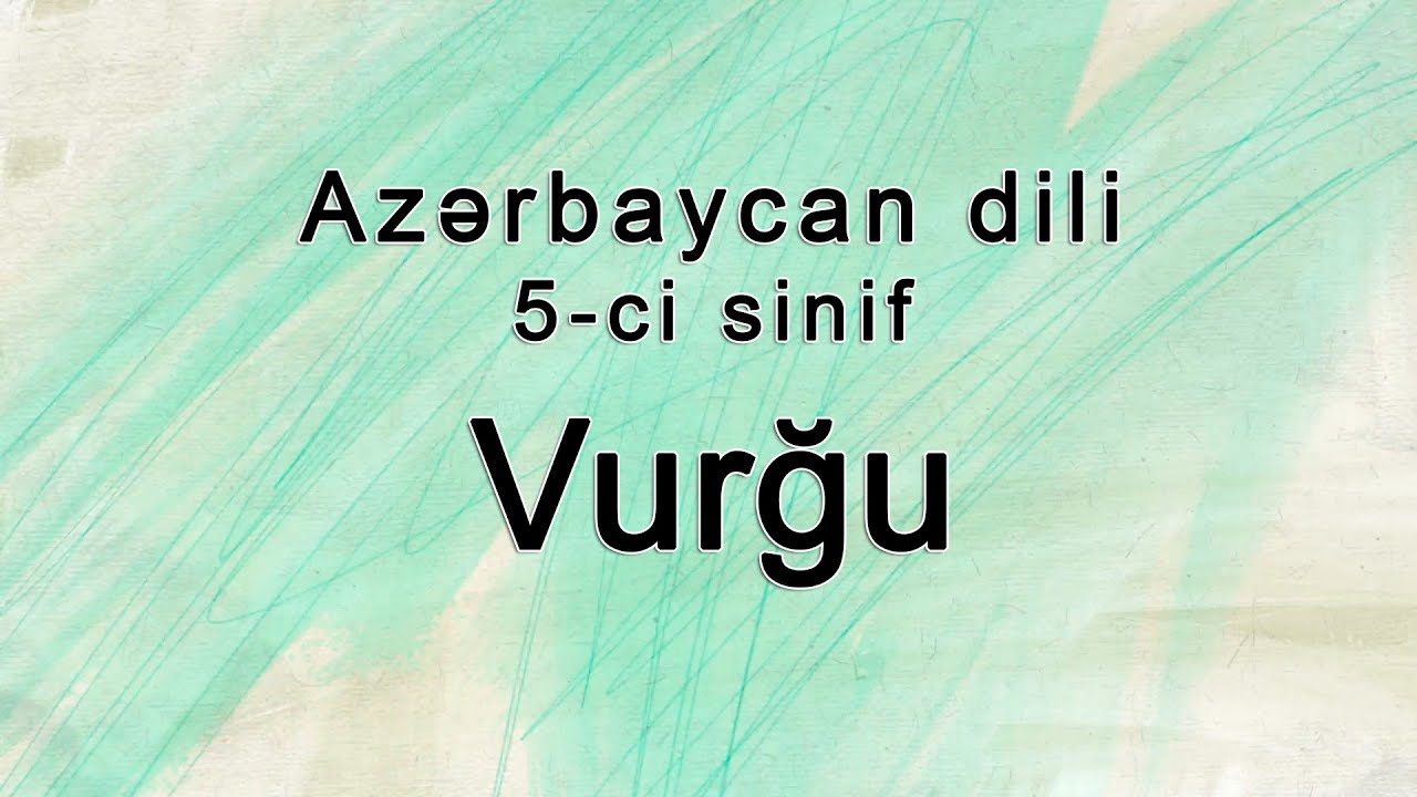 Azərbaycan dili - Vurğu