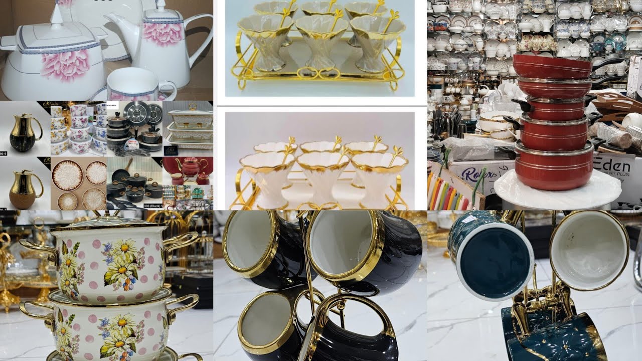 latest design imported luxury wedding crockery! kitchen crockery bridal crockery dinner set tea set