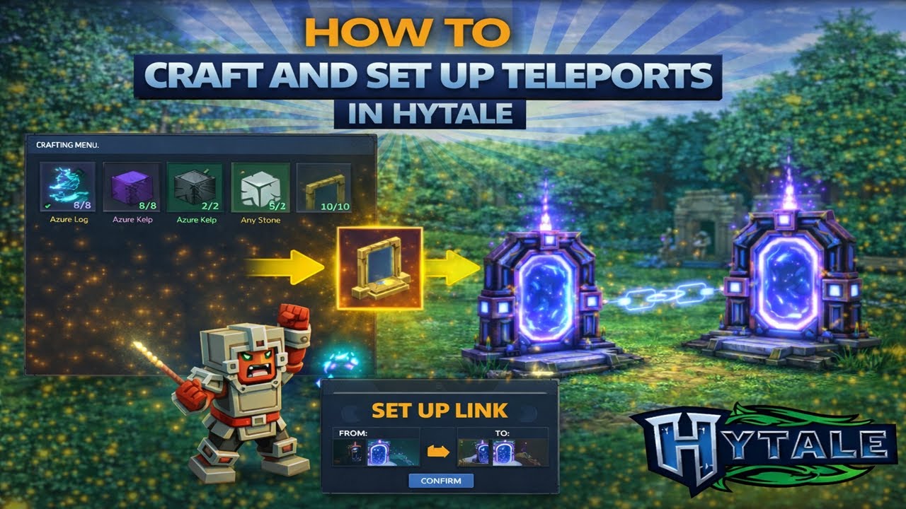 How to Craft and Set Up Teleports in Hytale (Step by Step)