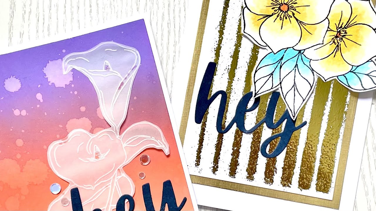 Card Making with Claire | Watercolour | Karin | Inking | Glitter Paste | Stamping | Heat Embossing