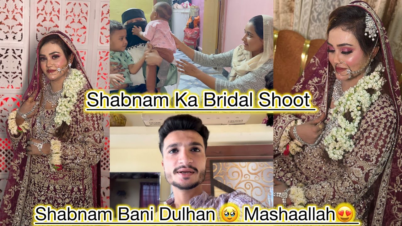 Shabnam Ka Bridal Shoot ❤️ || bhai k ghar huwi dawat 🤤|| Mushab Vlog