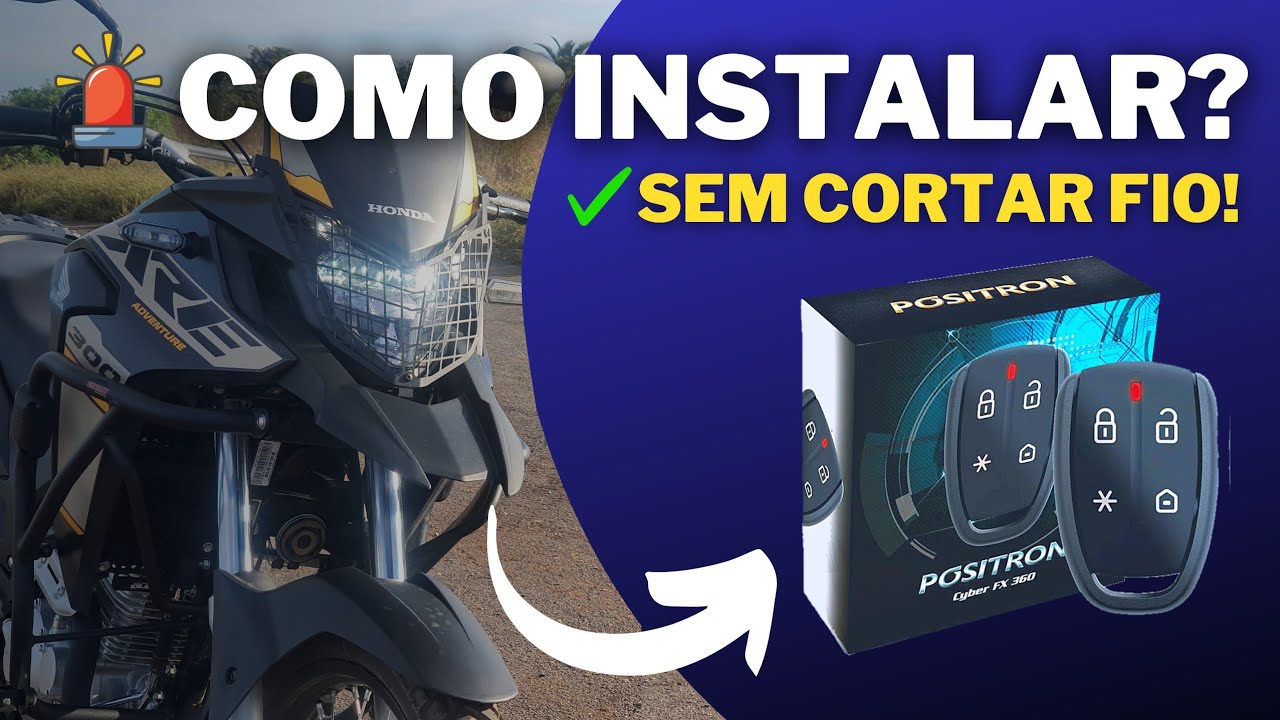 ALARME POSITRON COMO INSTALAR PASSO A PASSO NA XRE 300! ALARME COM CHICOTE DEDICADO SEM CORTAR FIO!