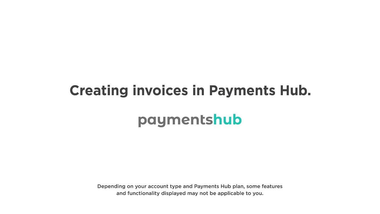 Creating invoices in Payments Hub